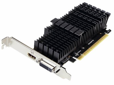    GigaByte GeForce GT 710 954Mhz PCI-E 2.0 2048Mb 5010Mhz 64 bit DVI HDMI HDCP GV-N710D5SL-