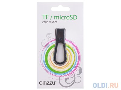    USB 2.0 Ginzzu GR-411B, Black (     microSD/HC/XC)