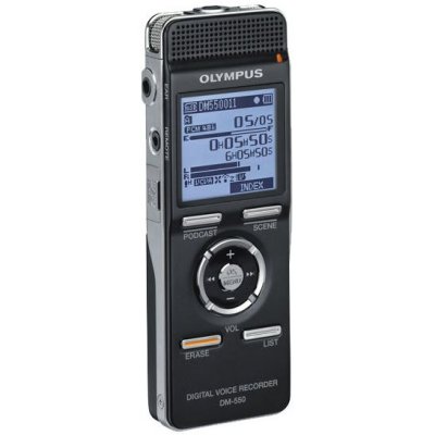 Товар почтой Диктофон Olympus DM-550 моно MP3, WAV, WMA, встроено 4GB флэш памяти, micro SD, 1 шт.