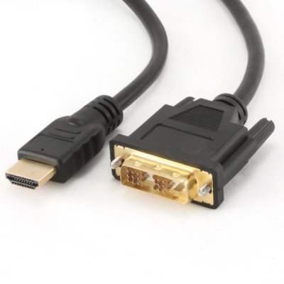    Gembird Cablexpert HDMI-DVI 19M/19M 1.8m Single Link Black CC-HDMI-DVI-6
