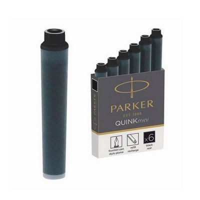     Parker Cartridge Quink Mini 6  Black 1950407