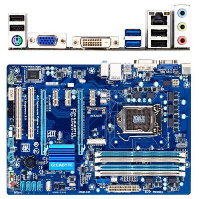     GigaByte GA-B75M-D3V rev1.1 (OEM) LGA1155 (B75) PCI-E+Dsub+DVI+GbLAN SATA MicroATX