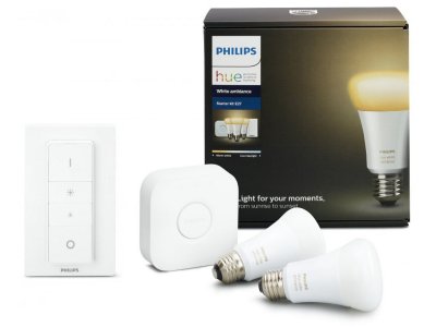   Philips Hue White Ambiance E27 Smart Bulb Starter Kit  