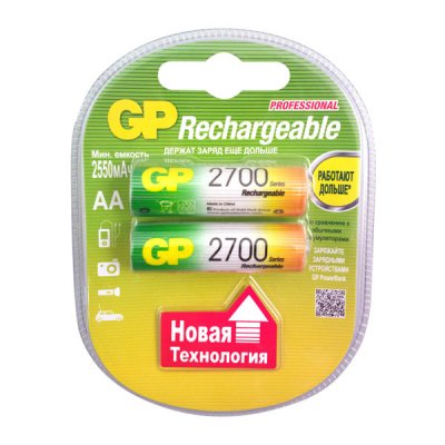   HR6/AA GP GP270AAHCHP4 2700mAh 2 
