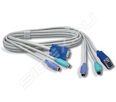 Товар почтой TRENDnet TK-C06 Набор кабелей для KVM (1.8 м), клавиатура и мышь (PS/2) + монитор (D-SUB)