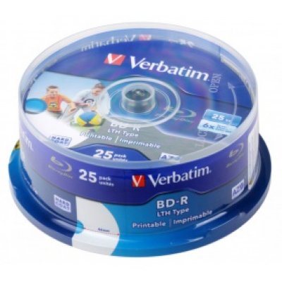    Blu-Ray VERBATIM BD-R 6x 25 GB 25  Cake box Printable (43771) LTH