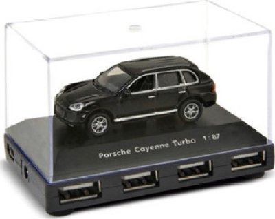   USB- 4-port USB2.0 Hub AUTODRIVE 73107 Porsche Cayenne Black