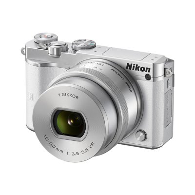    Nikon 1 J5 Kit 10-30 mm F/3.5-5.6 VR PD-Zoom White-Silver