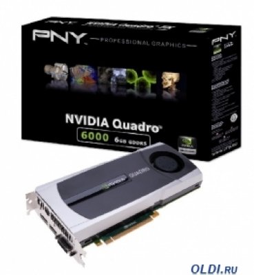     6Gb (PCI-E) PNY Quadro 6000 (GDDR5, 384 bit, 2*DVI, DP, ST (extra bracke