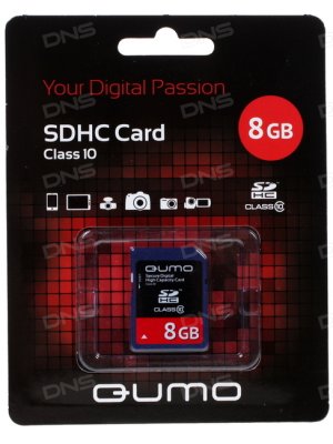     Micro SDHC 8Gb class 4 QUMO QM8GMICSDHC4 + SD adapter