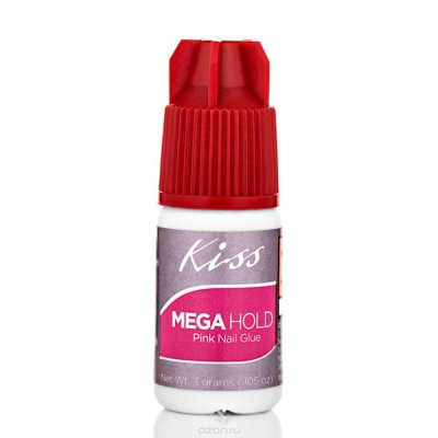   Kiss      Kiss Mega Hold Pink Nail Glue DGBGL03, 3 