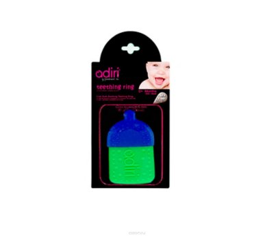      Adiri Bottle Teething Ring, cyan-green