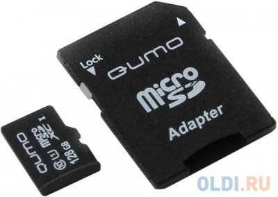     Micro SDXC 128Gb class 10 UHS-I QUMO QM128GMICSDXC10U1 + SD adapter