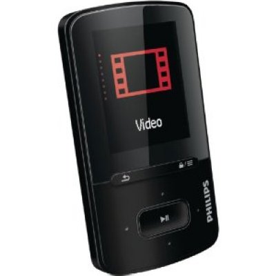   8Gb  Philips SA4VBE08KF/97 GoGear ViBE Black,  MP3
