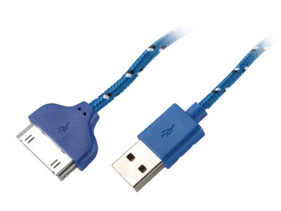     Konoos Apple 30-pin  iPhone/iPod/iPad 1m KC-A1USB2nbl Blue