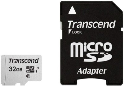     Micro SecureDigital 32Gb Transcend TS32GUSD300S-A {MicroSDHC Class 10 UHS-I, SD adapter