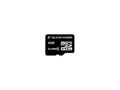     Silicon Power microSDHC 4GB Class 6 SP004GBSTH006V10