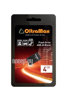   USB - OltraMax USB Flash 4Gb - 60 Black OM004GB-mini-60-B