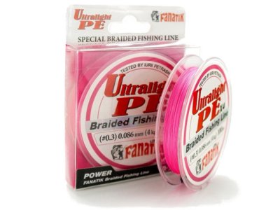     Fanatik Ultralight PE X4 (#0,3) 0.086mm 100m Pink ULPEX41000086P