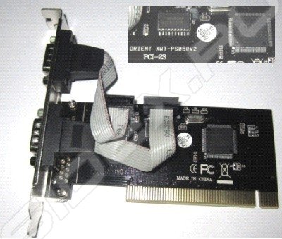   Orient XWT-PS050V2 , PCI, COM 2-ports (MosChip MCS9865IV)