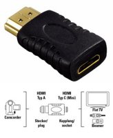    HDMI 1.3 A (m)-mini C(f),  , 1080p, , , Hama