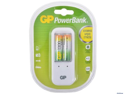     . GP PowerBank, 13  + . 2 . 1300mAh (GP PB410GS130-CR2)