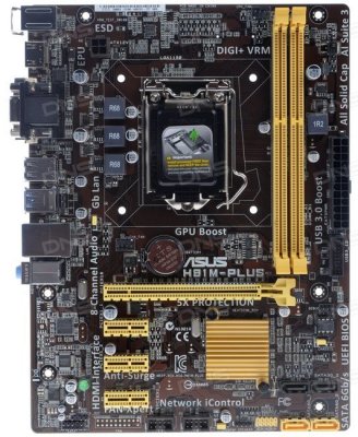     ASUS H81M-PLUS (S1150, iH81, 2*DDR3, PCI-E16x, SVGA, DVI, HDMI, SATA III, USB 3.0,