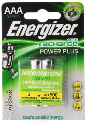    Energizer "Recharge Power Plus",  AAA, 700 mAh, 2 
