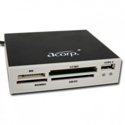   Acorp CRIP200W -  3.5" Internal Reader USB2.0 28-in-1 white, oem + USB port