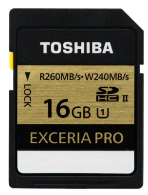     16Gb - Toshiba Exceria Pro UHS-II Class 10 - Secure Digital SD-XPRO16UHS2