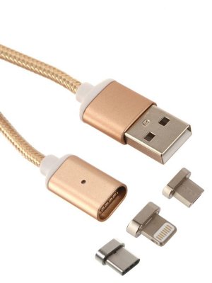    Red Line Magnetic USB - USB Type-C/Lightning 8 pin/microUSB Gold