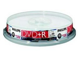   DVD+R Philips 8.5 , 2.4x, 10 ., Cake Box, (9634),  DVD 