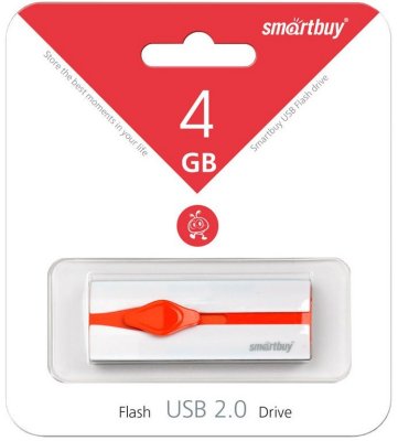   USB - Smartbuy USB Flash 4Gb - Comet White SB4GBCMT-W
