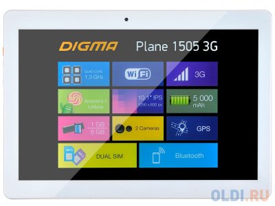    Digma Plane 1505 10.1" 8Gb  3G Bluetooth Wi-Fi Android PS1083MG