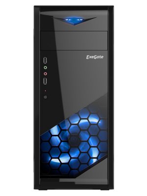    ExeGate Miditower EVO-8205 Black-Blue Light 277189