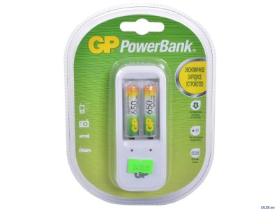      . GP PowerBank, 13  + . 2 . 650mAh (GP PB410GS65-CR2)