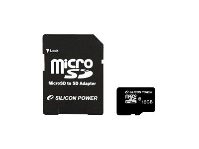   - Silicon Power  Micro SDHC Class 10+SD adapter 16 GB