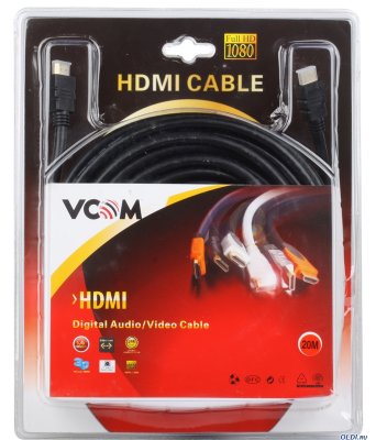    VCOM HDMI 19M/M ver:1.4+3D, 20m,  , 2  (VHD6020D-20MB) Blister
