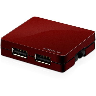   USB  Speedlink SNAPPY USB Hub - 4 Port, Red (SL-7414-RD-01)