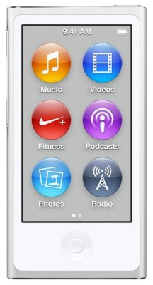   MP3  Apple iPod nano 16GB (7 Gen) White & Silver MKN22RU/A