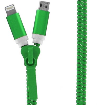     Krutoff USB - MicroUSB + Lightning  iPhone 5/6 Green 14183