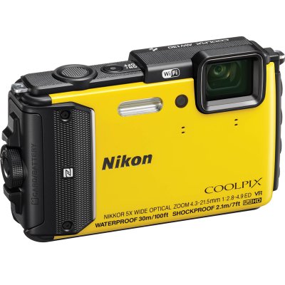    Nikon CoolPix AW130  16Mpix Zoom5x 3" 1080p 473Mb SDXC CMOS IS opt 1minF HDMI/KPr/D