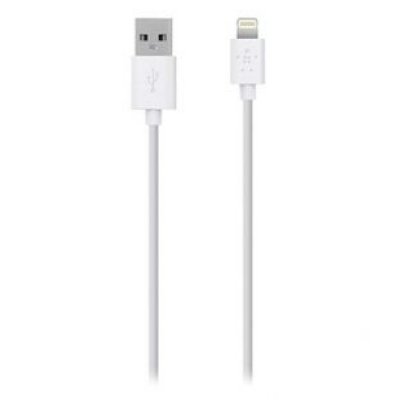   Belkin F8J023bt3M-WHT Lightning to USB Cable, White    iPhone/iPad/iPod, 