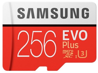     MicroSDXC 256GB Samsung EVO Plus v2 UHS-I U3 + SD Adapter (R100/W90Mb/s) (MB-MC256GA/RU