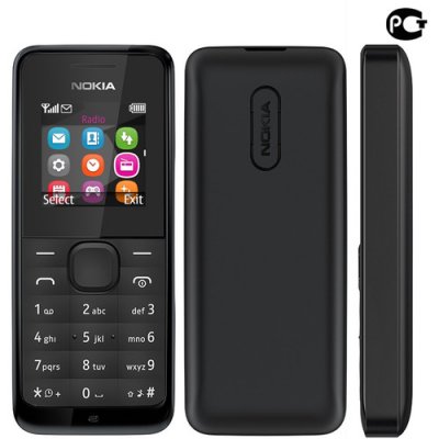     Nokia 105 Black (DualBand, 1.4" 128x128@64K, 8Mb)