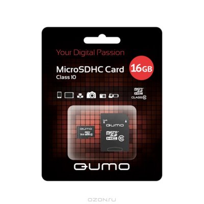     Qumo Fundroid (QM16GCR-MSD10-FD-GRN) MicroSDHC Memory Card 16GbClass10 + USB microSD Re