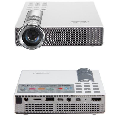   Asus P2B DLP/WXGA/350 lm/1000:1/HDMI/Dsub/Battery 2950Mah/White (90LJ0031-B01020)