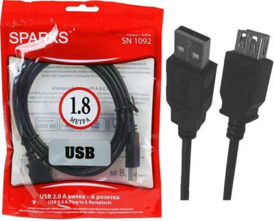   - USB2.0 Sparks SN1092 USB A (m) ; USB A (f)