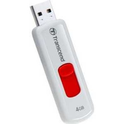  USB Flash  Transcend 4Gb JetFlash 530 White/Red USB2.0 (TS4GJF530)