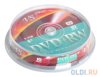    DVD+RW 4.7Gb VS 4  10  Cake Box